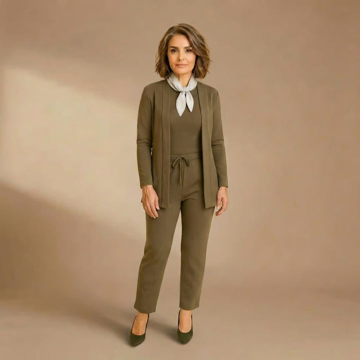 Teresa | Cardigan, Top & Pants Set