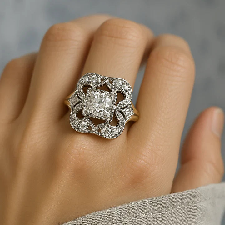 Vintage Sparkle Statement Ring