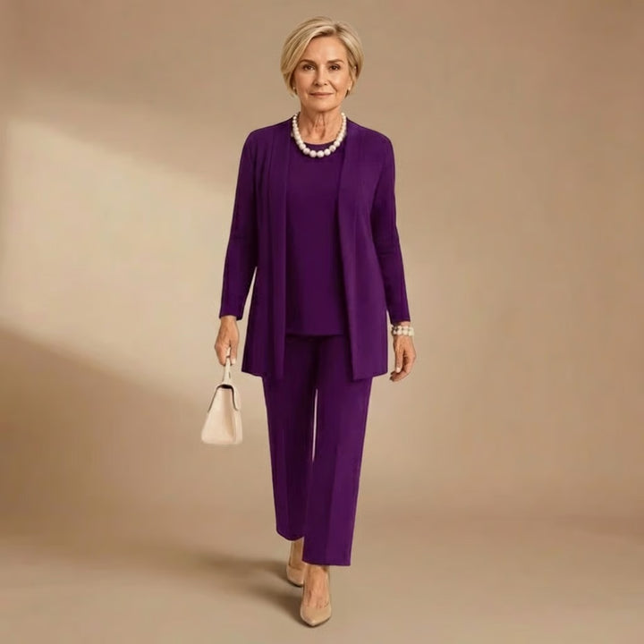 Wendy | Cardigan, Top & Trousers Set