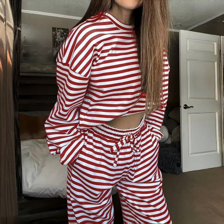 Elara | Striped Lounge Set