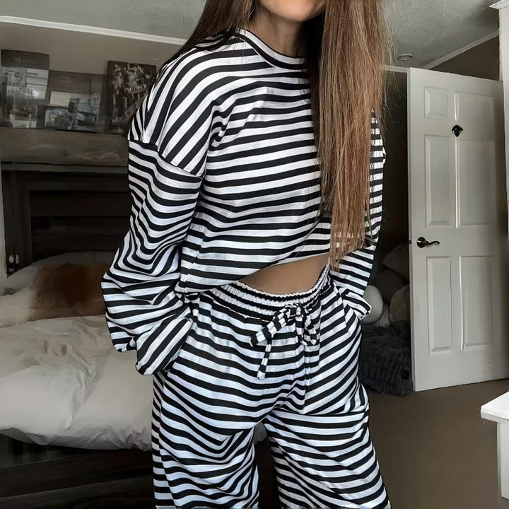 Elara | Striped Lounge Set