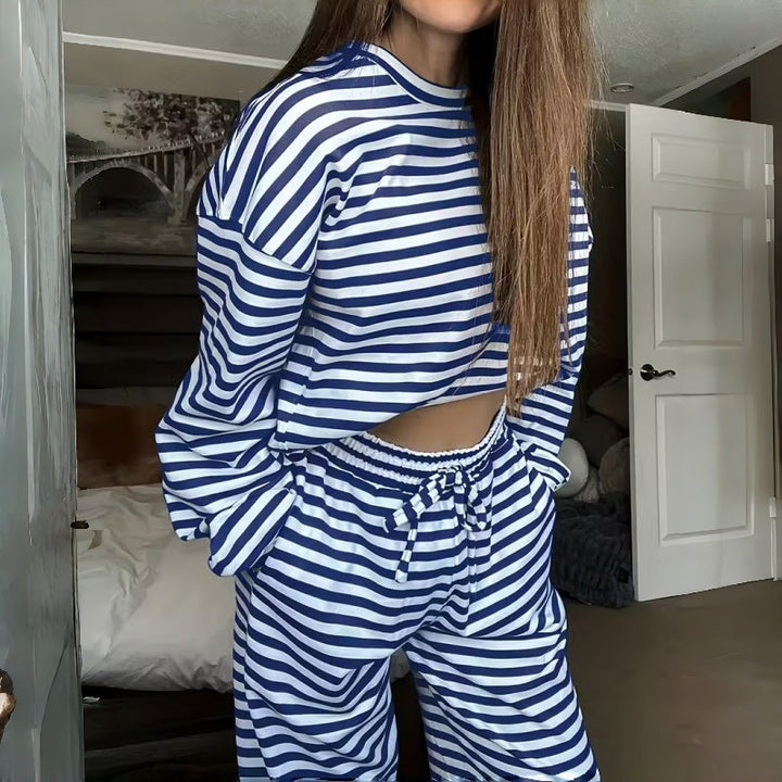 Elara | Striped Lounge Set