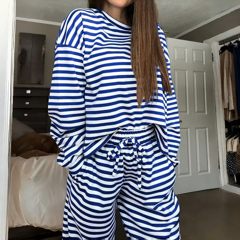 Elara | Striped Lounge Set
