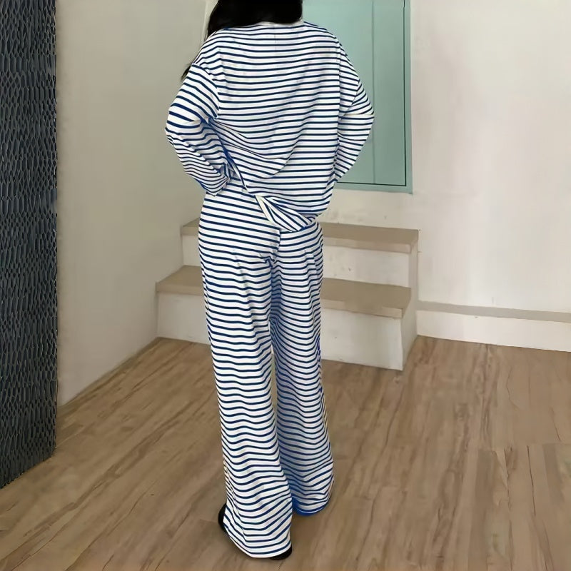 Elara | Striped Lounge Set